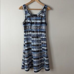 Karen Kane Striped Blue and Black Mini Dress